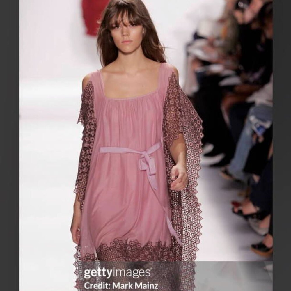 BCBG MaxAzria Runway 2007 Woven Voile Silk Dress Light Lavender Size S $520